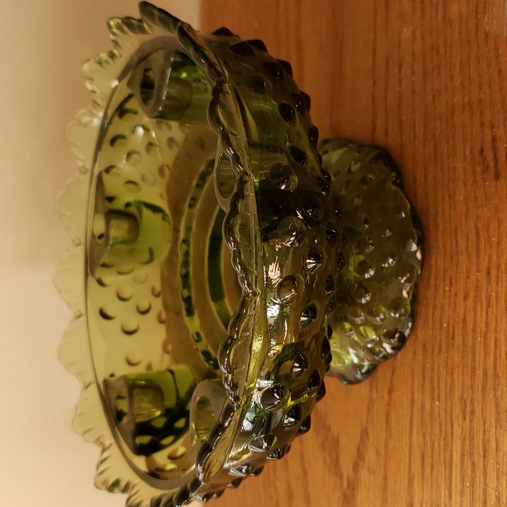 Vintage Fenton Hobnail Candle Holder